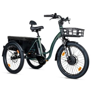 LEADER FOX CURTIS X 2025 Elektromos városi tricikli, 24", vegyes, fényes üvegezöld, 8 sebesség SHIMANO NEXUS, első kerékagyas BAFANG motor 36V 45Nm, 1