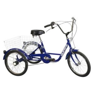 P2R (Vélo) P2R felnőtt tricikli 20" kék - 5 sebességes, kosárral, max. terhelhetőség 100 kg, tengelytáv 0,80 m -NF30020-